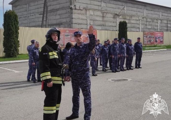 В Управлении Росгвардии по Кабардино-Балкарской Республике прошли межведомственные пожарно-тактические учения
