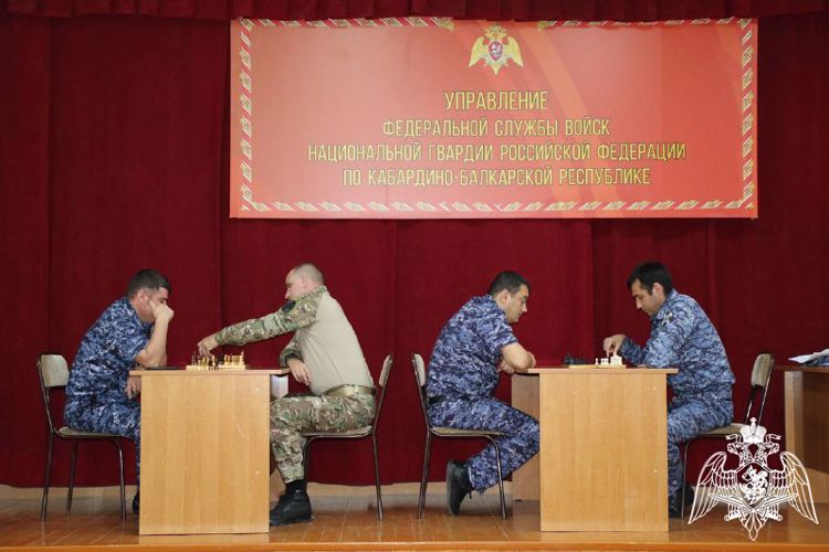 В УПРАВЛЕНИИ РОСГВАРДИИ ПО КАБАРДИНО-БАЛКАРСКОЙ РЕСПУБЛИКЕ СОСТОЯЛСЯ ТУРНИР ПО ШАХМАТАМ 