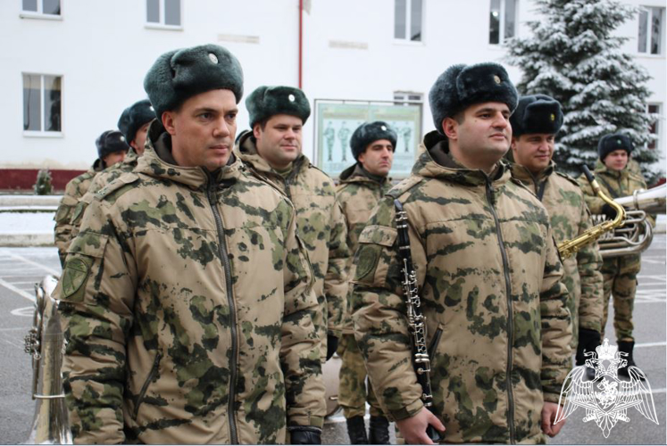 В Кабардино-Балкарии Росгвардейцы поздравили с праздником военнослужащих военного оркестра
