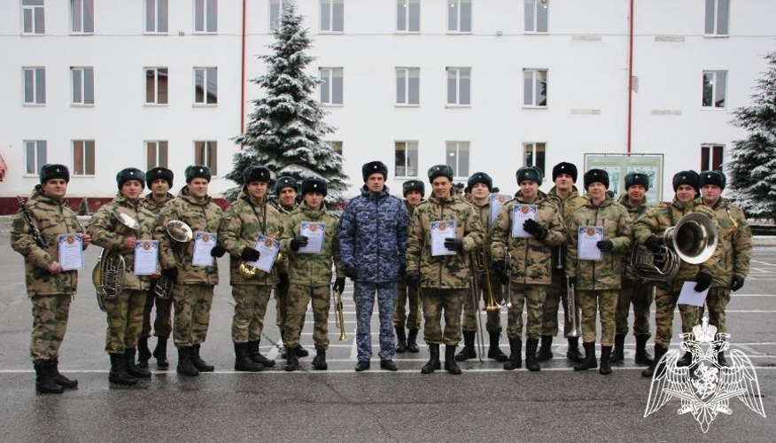 В Кабардино-Балкарии Росгвардейцы поздравили с праздником военнослужащих военного оркестра