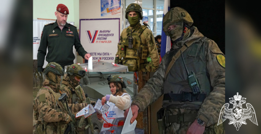 Почти 100 процентов росгвардейцев приняли участие в выборах Президента Российской Федерации