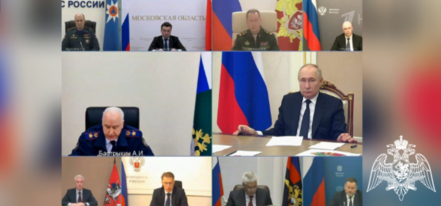 Генерал армии Виктор Золотов принял участие в совещании по мерам, принимаемым после теракта в «Крокус Сити Холле»