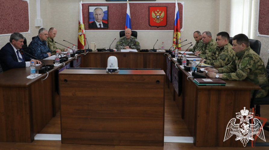 Начальник Управления Росгвардии по Кабардино-Балкарской Республике генерал-майор полиции Сергей Васильев принял участие в заседании военного совета Северо-Кавказского округа Росгвардии  
