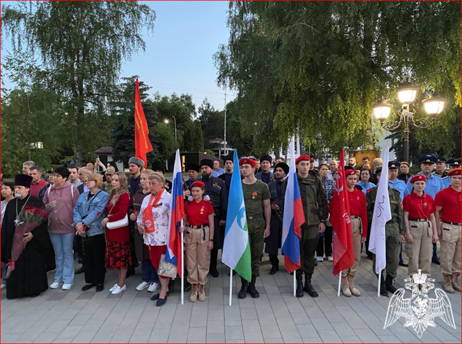 Росгвардейцы Кабардино-Балкарии приняли участие в акции «Свеча памяти»