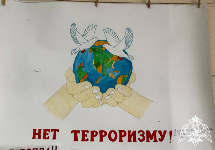 Выставку детских рисунков организовали росгвардейцы из Кабардино-Балкарии