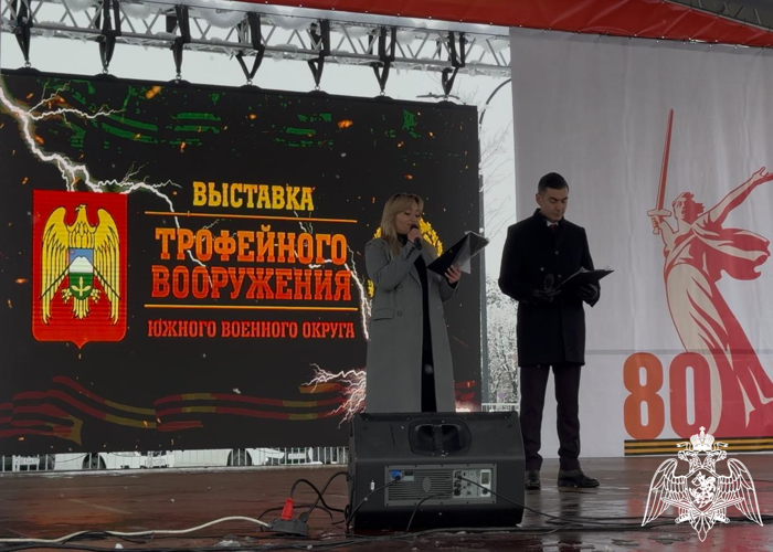 Росгвардейцы приняли участие в открытии выставки трофейной военной техники   в Кабардино-Балкарии