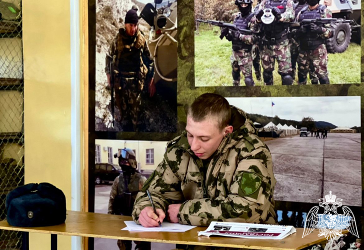 В Кабардино-Балкарии росгвардейцы написали письма мамам 