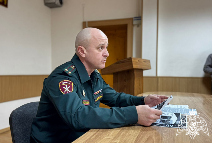 Офицер Росгвардии рассказал школьникам Кабардино-Балкарии о поступлении в ведомственные вузы