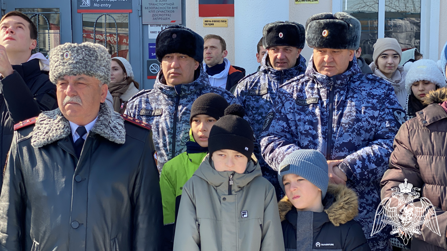 Росгвардейцы встретили «Поезд Победы»  в Нальчике