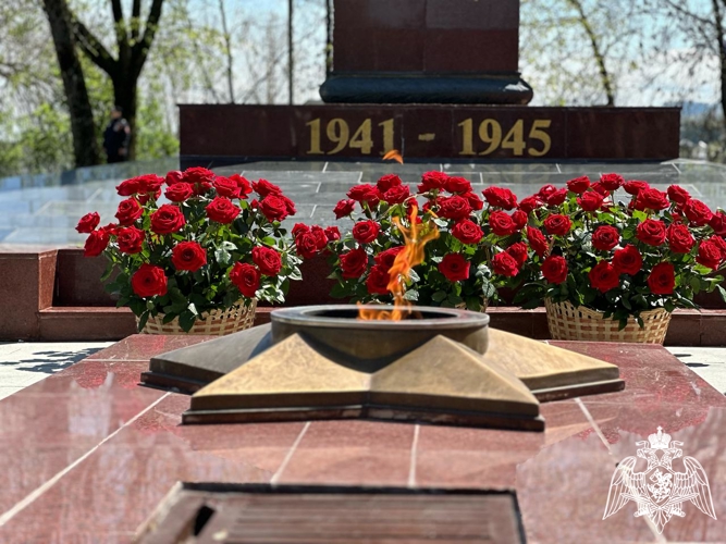 В Кабардино-Балкарии росгвардейцы приняли участие в акции «Эстафета Победы»