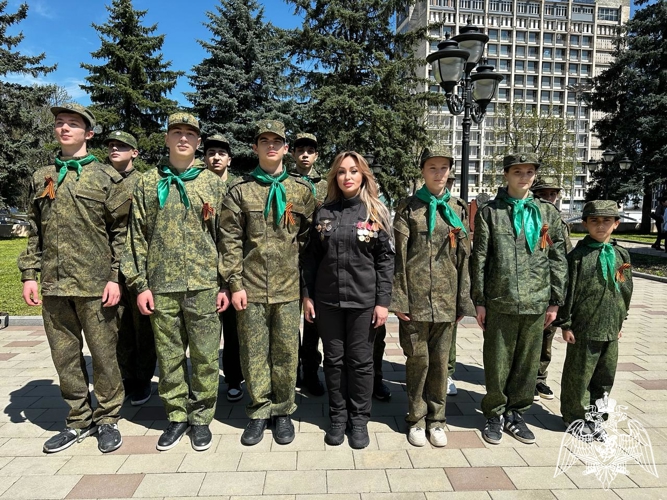 В Кабардино-Балкарии росгвардейцы приняли участие в акции «Эстафета Победы»
