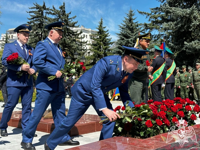 В Кабардино-Балкарии росгвардейцы приняли участие в акции «Эстафета Победы»