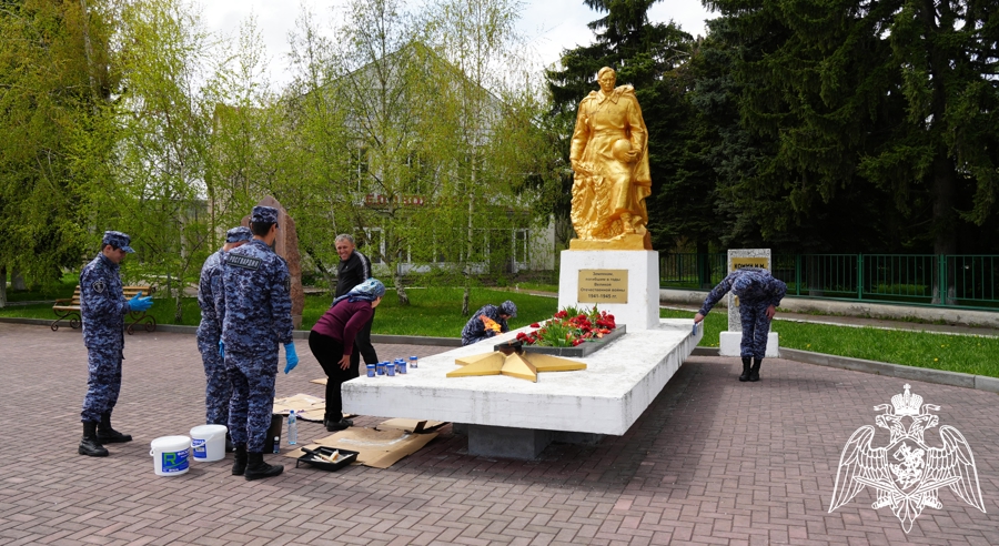 В Кабардино-Балкарии росгвардейцы поддержали всероссийскую ведомственную акцию «На страже памяти»