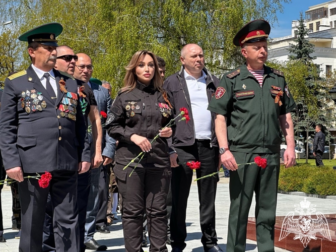 В Кабардино-Балкарии росгвардейцы приняли участие в акции «Эстафета Победы»
