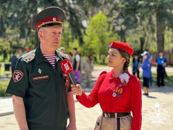 В Кабардино-Балкарии росгвардейцы приняли участие в акции «Эстафета Победы»