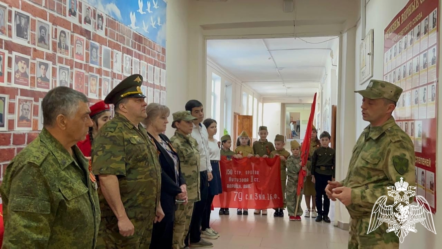 Росгвардейцы приняли участие в открытие Стены Памяти в честь Героев ВОВ и СВО 