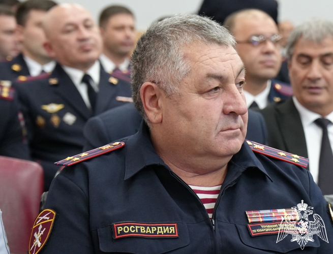 Представитель Росгвардии принял участие в праздновании Дня сотрудников органов внутренних дел в Кабардино-Балкарии