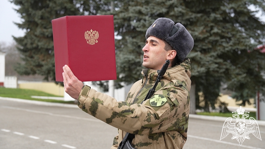 Новобранцы Росгвардии приняли военную присягу в Кабардино-Балкарии