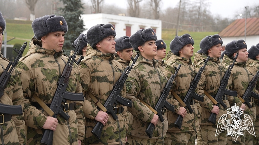 Новобранцы Росгвардии приняли военную присягу в Кабардино-Балкарии