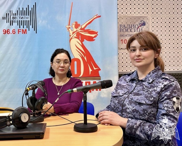 Начальник пресс-службы Управления Росгвардии по Кабардино-Балкарской Республике выступила в тематическом радиоэфире
