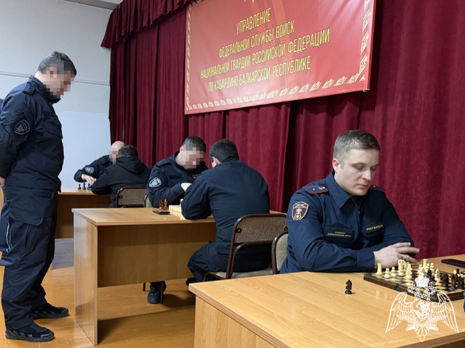В Управлении Росгвардии по Кабардино-Балкарской Республике состоялся турнир по шахматам