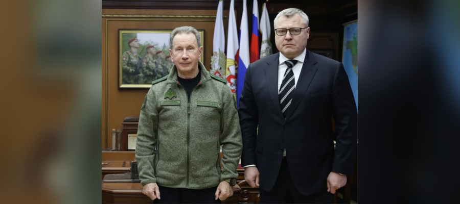 Состоялась рабочая встреча директора Росгвардии Героя России генерала армии Виктора Золотова с губернатором Астраханской области Игорем Бабушкиным