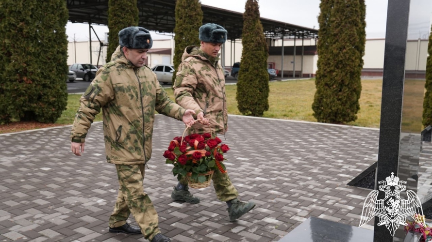 В Кабардино-Балкарии росгвардейцы почтили память погибших товарищей