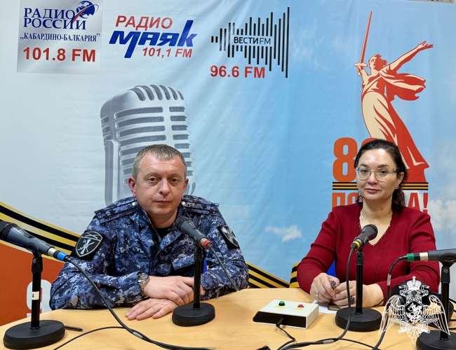 Офицер Росгвардии стал участником эфира «ВестиFM» в Кабардино-Балкарии
