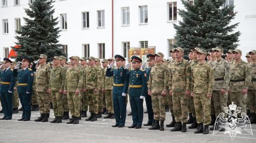 В преддверии Дня Победы в воинской части Росгвардии прошли торжественные мероприятия 