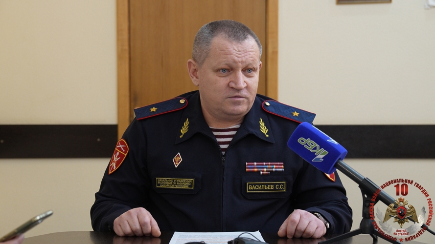 Начальник Управления Росгвардии по Кабардино-Балкарской Республике провел пресс-конференцию для региональных СМИ