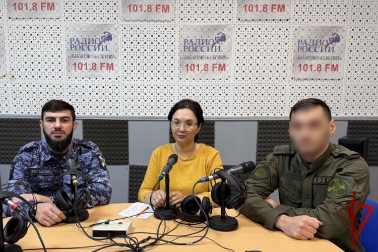 В Кабардино-Балкарии сотрудники Росгвардии вновь стали гостями студии «Радио России»